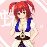  bad_id bad_pixiv_id breasts cleavage hand_on_hip ket-c large_breasts onozuka_komachi red_eyes red_hair solo touhou two_side_up 
