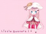  blue_eyes hat keimari little_busters! long_hair noumi_kudryavka pink_hair school_uniform solo wallpaper 