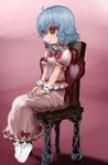  bat_wings blue_hair gobou_(gbu) red_eyes remilia_scarlet short_hair solo touhou wings 