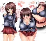  breasts brown_hair fat huge_breasts school 