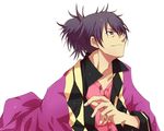  black_hair blue_eyes male_focus ponytail rass raven_(tales) smile solo tales_of_(series) tales_of_vesperia 