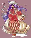  crescent hat highres karuborara long_hair patchouli_knowledge purple_eyes purple_hair solo touhou 