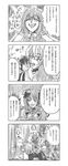  4koma 5girls :&lt; :x ^_^ animal_ears ascot bdsm bondage bound bow braid cat_ears closed_eyes comic flower glasses greyscale hair_ribbon highres japanese_clothes kaenbyou_rin kazami_yuuka kirisame_marisa long_hair monochrome morichika_rinnosuke mouse_ears multiple_girls nazrin o_o plaid plaid_vest reiuji_utsuho ribbon shaded_face short_hair shuma_(daitokei) tears touhou translated twin_braids vest wings 