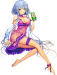 :d ankle_ribbon artist_request ass barefoot beer_can blue_hair blush can chemise choker full_body green_eyes leg_garter legs lingerie long_legs negligee open_mouth ribbon see-through short_hair_with_long_locks sidelocks sitting smile solo strap_slip transparent_background underwear unleashed 