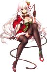  artist_request bell black_gloves black_legwear bow breasts capelet cleavage dress full_body fur_trim gloves green_eyes hair_bell hair_bow hair_ornament high_heels jingle_bell large_breasts leg_up legs long_hair long_legs panties pantyshot pantyshot_(sitting) parted_lips red_dress santa_costume seamed_legwear short_dress side-seamed_legwear sidelocks sitting solo sparkle thighhighs transparent_background underwear unleashed very_long_hair whip white_hair white_panties 