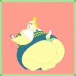  animal_crossing anthro butt canine dog isabelle_(animal_crossing) mammal nintendo overweight video_games 