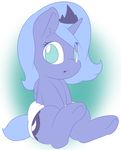  blue_eyes cub cutie_mark diaper equine feral friendship_is_magic horn horse lamiaaaa looking_at_viewer mammal my_little_pony open_mouth pony princess_luna_(mlp) solo tiara winged_unicorn wings young 