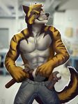  abs anthro biceps canine littlefreckles male mammal muscles nipples pecs tools 