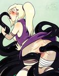  all_fours anus ass blonde_hair blush breasts consensual_tentacles fishnet_pantyhose fishnets french_kiss hair_ornament hair_over_one_eye hairclip kiss long_hair my_pet_tentacle_monster naruto naruto_(series) naruto_shippuuden nipples pantyhose solo sweat tentacle_sex tentacles torn_clothes torn_legwear vaginal yamanaka_ino 