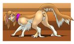  2015 anatomically_correct anatomically_correct_pussy animal_genitalia anus butt canine canine_pussy claws collar digitigrade dog female feral fur hair looking_back mammal presenting presenting_hindquarters psy101 pussy saluki smile solo trixie 