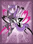  2013 armor breasts butt cutie_mark equine fan_character female hair horse looking_at_viewer looking_back makeup mammal my_little_pony pegasus pink_eyes pony pose purple_eyes purple_hair raised_leg raptor007 side_boob unconvincing_armor white_skin wings 