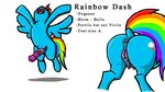  anus blue_fur butt equine friendship_is_magic fur furpics hair herm intersex mammal multicolored_hair my_little_pony pegasus penis pussy rainbow_dash_(mlp) teats wings 