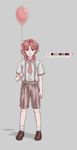  balloon child jojo_no_kimyou_na_bouken kakyouin_noriaki lanxjourney limited_palette male_focus necktie pink_hair shorts solo suspenders younger 