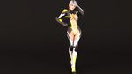  3d bodysuit christie_(doa) dead_or_alive futuristic latex plugsuit science_fiction silver_hair 