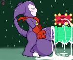  balls bandai cum digimon excessive_cum huge_balls huge_penis hyper impmon male masturbation orgasm penis pfh purple_skin solo 