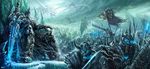  armor arthas_menethil banner dragon frostmourne full_armor highres lich_king skull snow sword undead undead_dragon warcraft weapon wei world_of_warcraft 