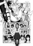  doctor examination female_circumcision greyscale highres medical monochrome multiple_girls pantyhose school_uniform 