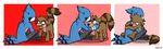  &lt;3 angry art: blush cartoon_network crying cute feathers fur general: grabbing hug invalid_background invalid_color invalid_tag jay mammal mordecai raccoon regular_show rigby sitting spec: tears tuft xiamtheferret 