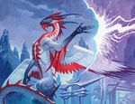 dragon feathers lightning magic magic_the_gathering steve_prescott wings 