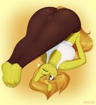  &lt;3 2015 3mangos amber_eyes anthro big_breasts big_butt blonde_hair breasts butt clothed clothing equine female green_skin hair hindpaw horse long_hair looking_at_viewer mammal one_eye_closed pants paws pony shirt solo thick_thighs tight_clothing yoga 
