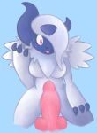  animal_genitalia breasts duo female female_focus fizwack male male/female mega_absol mega_evolution nintendo penis pok&eacute;mon pok&eacute;mon_(species) pussy simple_background solo_focus video_games 