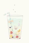  bad_pixiv_id balloon bubble cherry commentary_request cup drinking_glass drinking_straw eighth_note food fruit jellyfish musical_note no_humans original r. simple_background solo star strawberry 