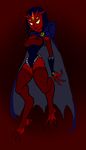  breasts cape claws demon four_eyes raven_(teen_titans) red_skin teen_titans 