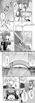  cloud comic commentary greyscale highres inazuma_(kantai_collection) kantai_collection monochrome multiple_girls rainbow ryuujou_(kantai_collection) tatsumiya_motokazu translated unryuu_(kantai_collection) 