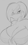  2015 anthro avian big_breasts bird breasts cleavage clothed clothing duck female mastergodai solo 