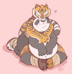  &lt;3 bear blush duo eyes_closed feline female hug inuki kissing kung_fu_panda male mammal master_tigress panda po sitting tiger 