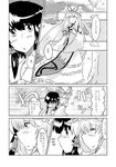  bad_id bad_pixiv_id blush comic greyscale hakurei_reimu hat hug monochrome multiple_girls non_(z-art) open_mouth partially_translated touhou translation_request yakumo_yukari 