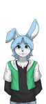  anthro clothing five_nights_at_freddy&#039;s five_nights_at_freddy&#039;s_2 fur hair jacket lagomorph mammal nukde rabbit shirt toy_bonnie_(fnaf) 