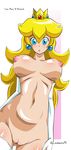  blonde_hair blue_eyes breasts elbow_gloves gloves mario_(series) metamine10 navel nipples nude princess_peach pussy super_mario_bros. super_mario_galaxy uncensored 