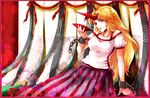  awa_toka bad_id bad_pixiv_id blonde_hair chain horn hoshiguma_yuugi long_hair red_eyes solo touhou 