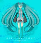  bad_id bad_pixiv_id barefoot blue_hair closed_eyes detached_sleeves feet hatsune_miku highres ladybird8n legs long_hair necktie skirt solo twintails very_long_hair vocaloid water 