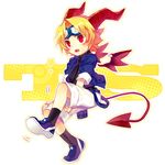  bad_id bad_pixiv_id blonde_hair demon_tail fang goggles highres horns original red_eyes renta_(deja-vu) solo tail wings 