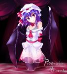  alternate_costume bad_id bad_pixiv_id bare_shoulders character_name choker demon_wings engrish gisyo head_tilt pointy_ears ranguage remilia_scarlet see-through smile solo thighhighs touhou wings 
