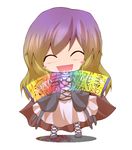  ^_^ chibi closed_eyes dress gradient_hair hijiri_byakuren kuromiya long_hair multicolored_hair solo sorcerer's_sutra_scroll touhou when_you_see_it 