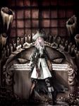  bad_id bad_pixiv_id belt blue_eyes boots coat crossover davey_jones hat highres instrument irena knife long_hair megurine_luka organ parody pink_hair pipe_organ pirate pirate_hat pirates_of_the_caribbean prosthesis solo standing takoluka tentacle_hair tricorne vocaloid 