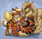  2015 abdominal_bulge arcanine balls black_nose blush brown_eyes brown_fur canine claws cum cum_inside eevee eeveelution erection female feral flareon fur group growlithe hindpaw male male/female mammal nintendo open_mouth paws penetration penis plain_background pok&eacute;mon pussy red_eyes sex simple_background sitting size_difference smile teeth tongue tongue_out tuft vaginal vaginal_penetration video_games yaoifairy yellow_eyes young 