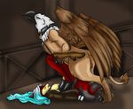  2_tails avian boots canine collar corset fantasy female feral fox gryphon hair inkii jacket keisha_makainn leash male male/female mammal mount multiple_tails stables training two_tone_hair wings 