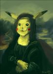  anthro caroro clothed clothing female hair landscape mammal mona_lisa mouse nintendo parody pok&eacute;mon rodent solo video_games 