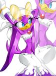  anthro bandanna blue_eyes claindelune eyewear female flame_pattern glasses purple_feathers sega solo sonic_(series) sonic_riders wave_the_swallow 