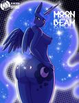  2015 anthro anthrofied areola blue_eyes blue_hair blue_skin breasts butt cutie_mark equine friendship_is_magic hair hi_res horn long_hair mammal megasweet my_little_pony nipples nude princess_luna_(mlp) solo winged_unicorn wings 