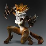  cat claws furry mynx non_human official_art solo toukiden yellow_eyes 