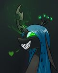  2015 changeling female feral friendship_is_magic grin looking_at_viewer my_little_pony queen_chrysalis_(mlp) smile solo teeth underpable 