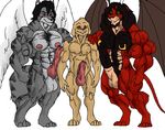  angel anthro balls big_balls canine demon dog feline hair kumbartha labrador lion male mammal muscles nipples nude pecs penis slave tigerwolf wolf wolfger wolfgerlion64 