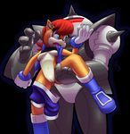  breasts edit female is_(artist) pussy sally_acorn sega sonic_(series) swatbot 