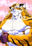  abs amakuchi colored cum cum_on_chest feline invalid_tag male mammal muscles solo tiger 