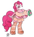  2014 anthro areola badgerben big_breasts breasts cleavage clothed clothing cupcake earth_pony equine erect_nipples female food friendship_is_magic horse huge_breasts mammal my_little_pony nipples nookturn pinkie_pie_(mlp) pony solo sparkbox under_boob 